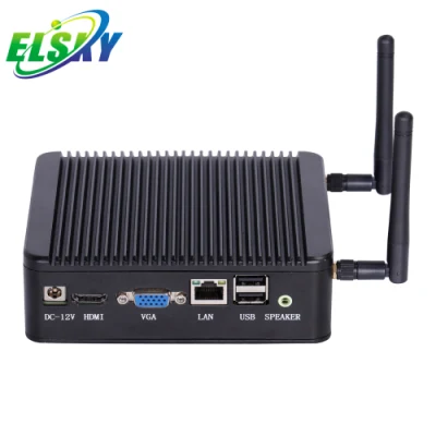 Vendita calda Elsky Fanless Pocket Nano Mini PC Processore Dual Core J1900 per PC industriale per computer di controllo industriale